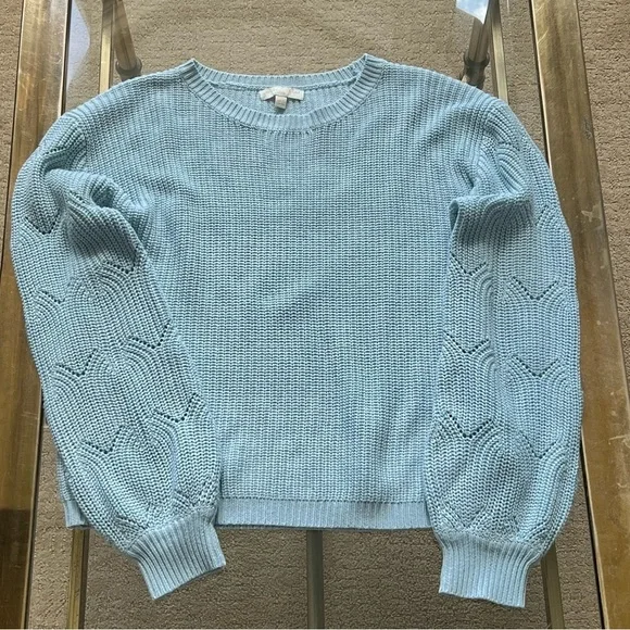 Chelsea & Violet Light Blue Knit Sweater - Picture 1 of 7